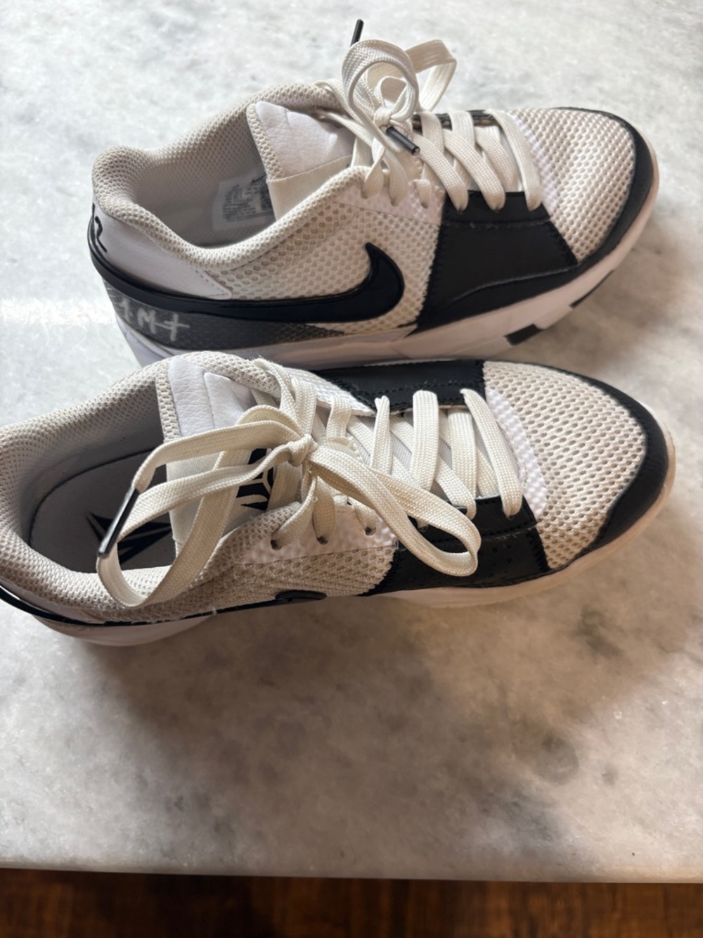 Nike Ja 1 Sneakers in White and Black